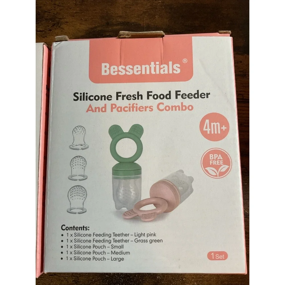 Bessentials Silicone Fresh Food Feeder Pacifier Teether‎ Combo 4 Months+